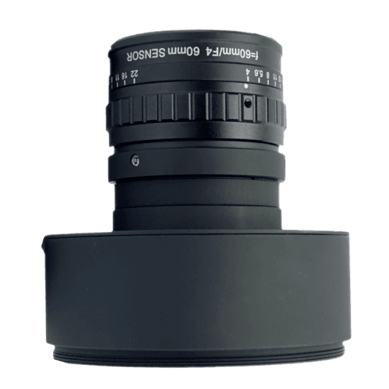 60mm，F4.0，Image Size φ64mm，Recommended Magnification 0.067~0.2X，M72 Mount